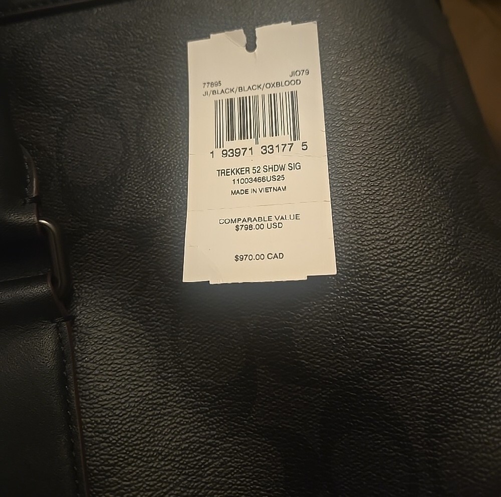 Men's Black Coach Trekker 52 Weekender Duffel Bag - Picture 2 of 10